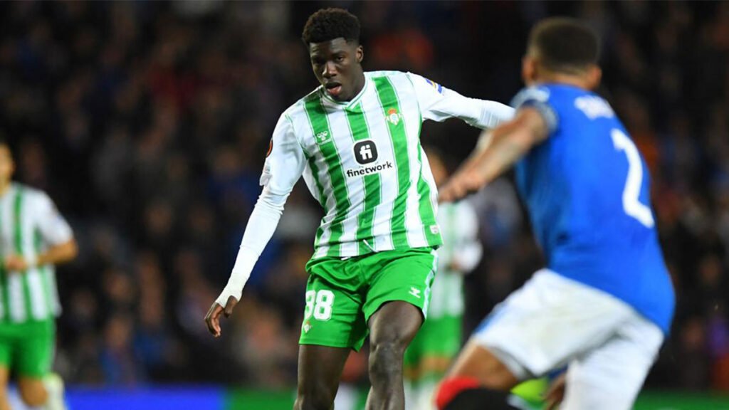 أسان دياو في أول ظهور مع الفريق الأول لريال بيتيس