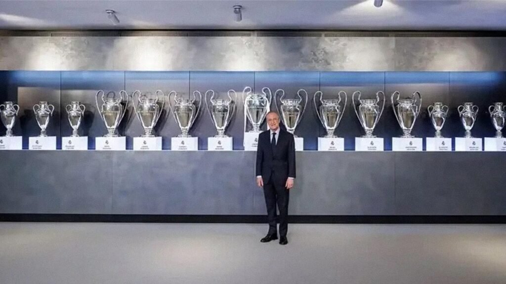 الرئيس التاريخي فلورنتينو بيريز يستعرض عدد بطولات ريال مدريد في دوري أبطال أوروبا