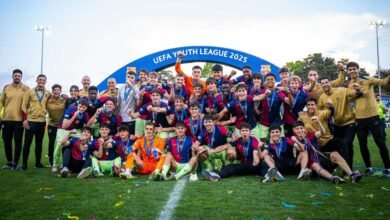 برشلونة يتوج بلقب دوري ابطال اوروبا للشباب ويُكمل الثلاثية