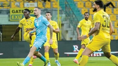 الوصل يعاقب بني ياس المنقوص بثلاثية ويعتلي الوصافة مؤقتًا