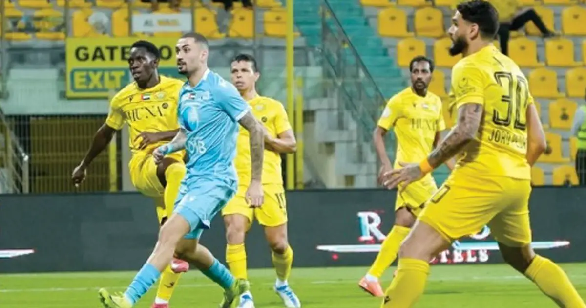 الوصل يعاقب بني ياس المنقوص بثلاثية ويعتلي الوصافة مؤقتًا