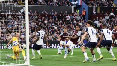 أستون فيلا يعزز أمله في دوري الأبطال بفوز مهم على توتنهام