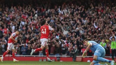 صاروخ رايس في نيوكاسل يقود آرسنال إلى دوري الأبطال