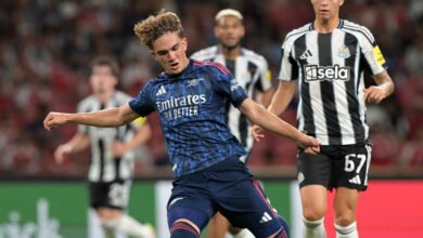 موهبة من ذهب.. داومان يلمع في فوز ارسنال الودي على نيوكاسل