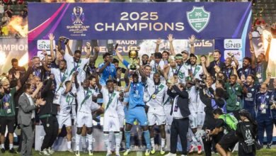 الأهلي يتوج بلقب كأس السوبر السعودي للمرة الثانية في تاريخه