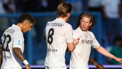 دي بروين يسجل في ظهوره الأول ونابولي يتخطى ساسولو بثنائية