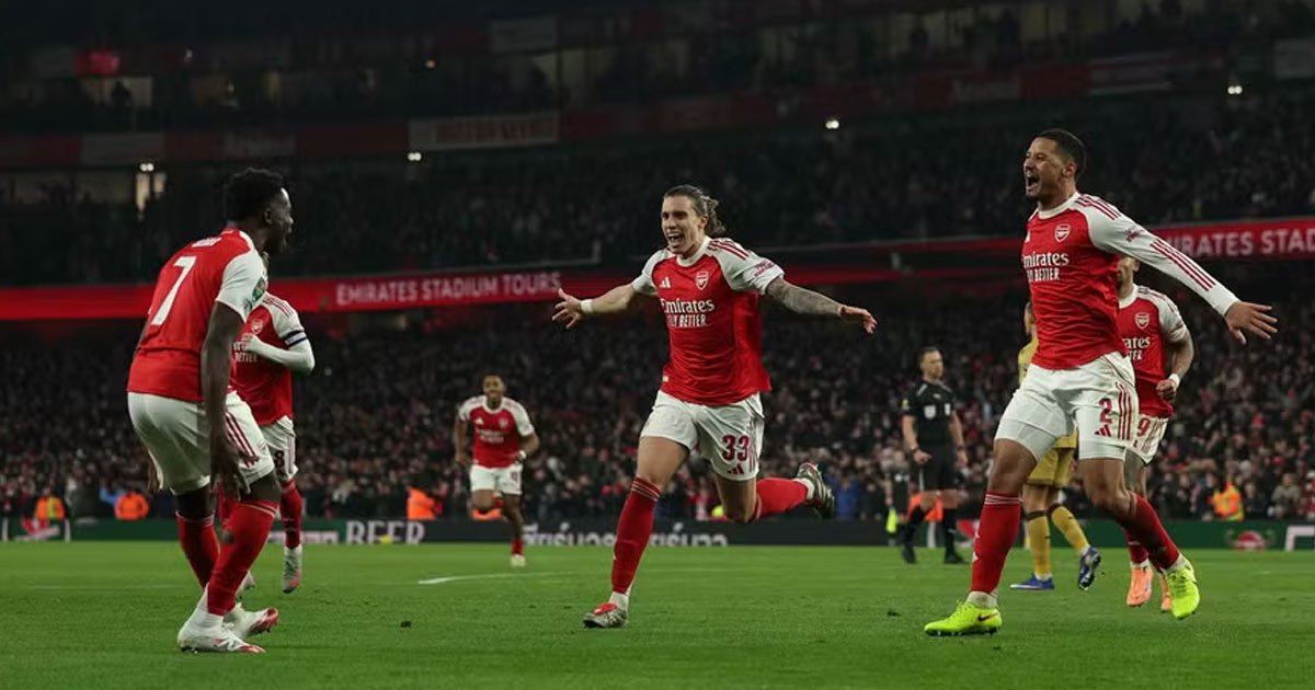 أرسنال يكسر صمود كريستال بالاس ويُكمل عقد المتأهلين لنصف نهائي كأس كاراباو