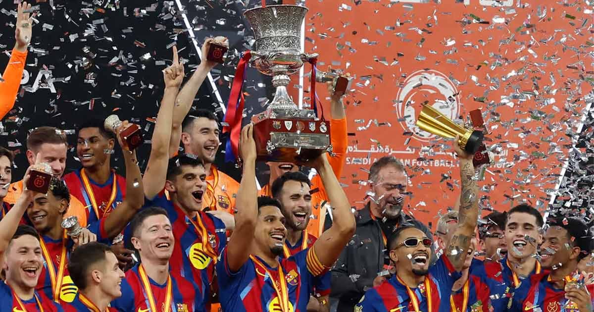 رافينيا يقود برشلونة للفوز 3-2 على ريال مدريد والاحتفاظ بالسوبر الإسباني