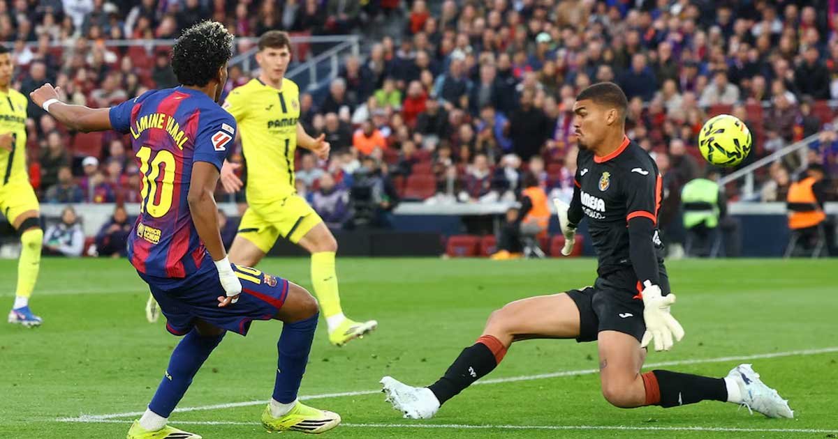 يامال يسجل أول هاتريك في ليلة اكتساح برشلونة لفياريال