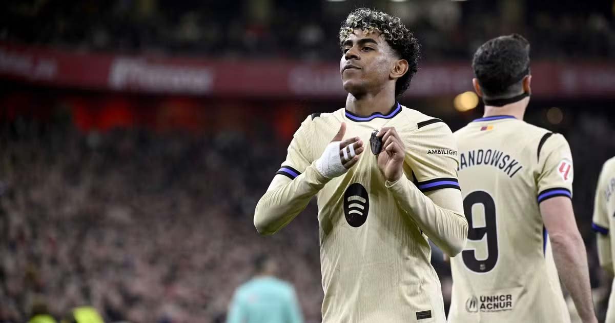 يامال يقتنص بلباو في عقر داره ويهدي برشلونة انتصاره الـ22