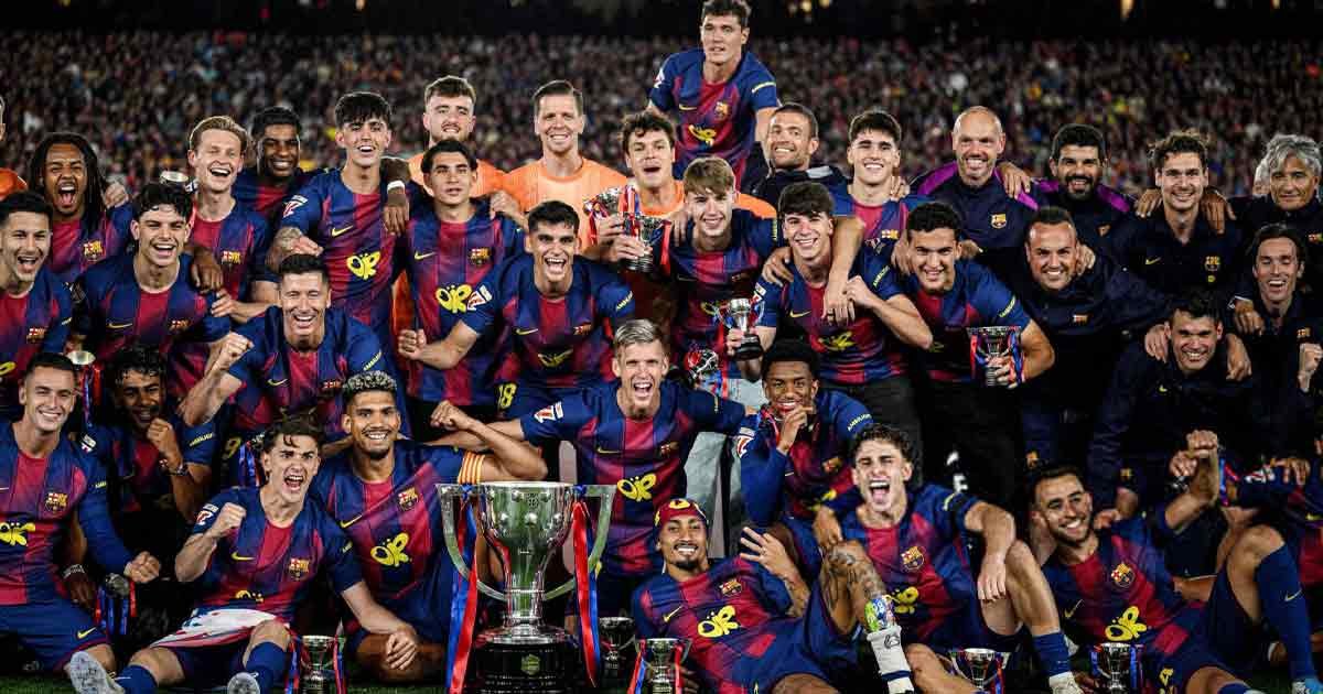 كم مرة فاز برشلونة بلقب الدوري الإسباني؟